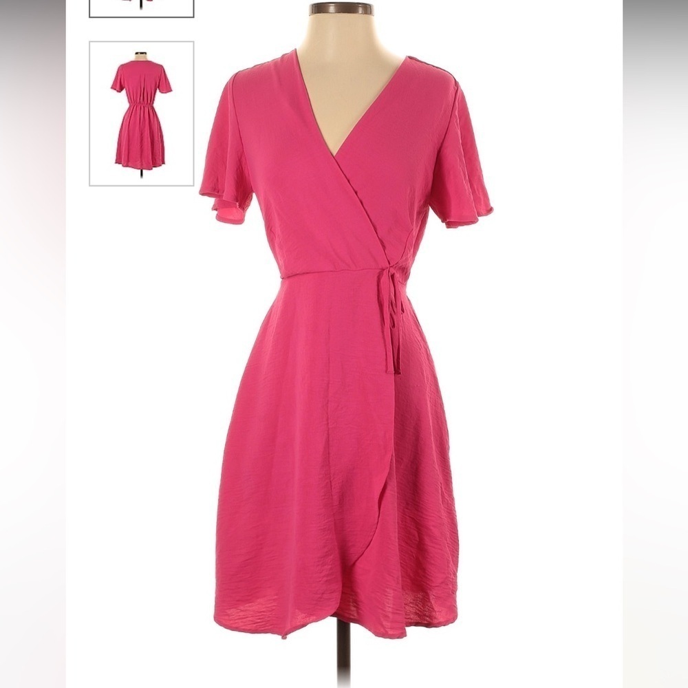 Bright Pink wrap dress